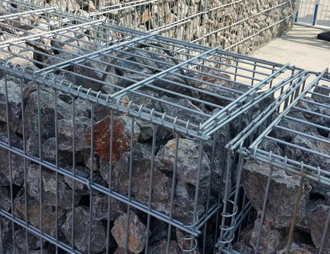 recinto di filo metallico dei litorali del muro di sostegno della gabbia del metallo del foro del diametro 5x10 di 4.5mm Rock Walls 2