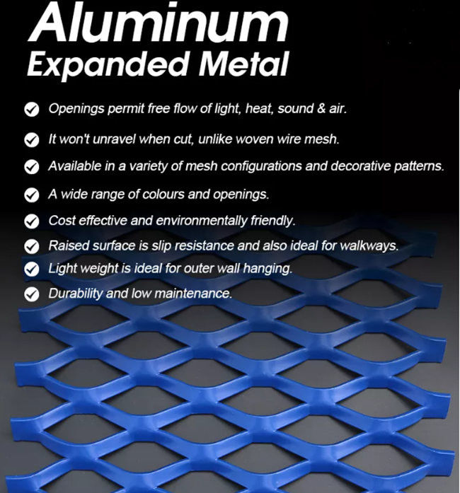 Nastro metallico in espansione della pittura di spruzzo del Odm dell'OEM Mesh Aluminum 0