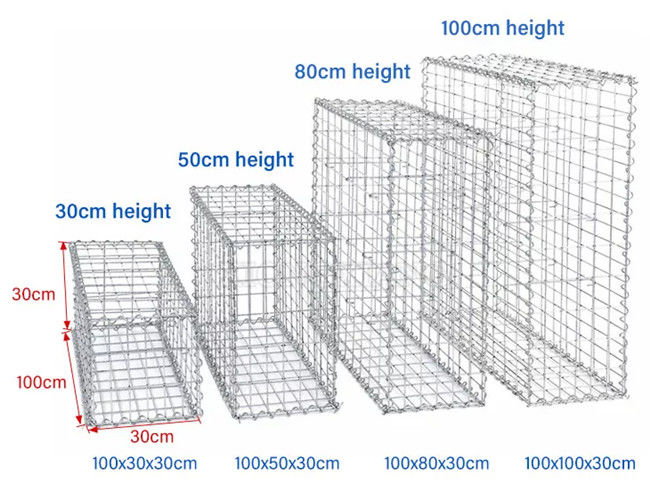 Galfan galvanizzato 50×50mm ha saldato la parete di Mesh For Designing Fence Retaining del gabbione 0