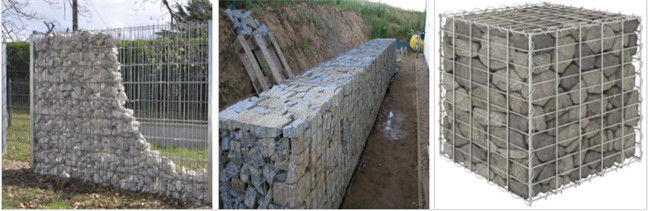 Galfan ha ricoperto il muro di sostegno saldato dei contenitori di cavo 200x100x50 della maglia 4mm del gabbione 1