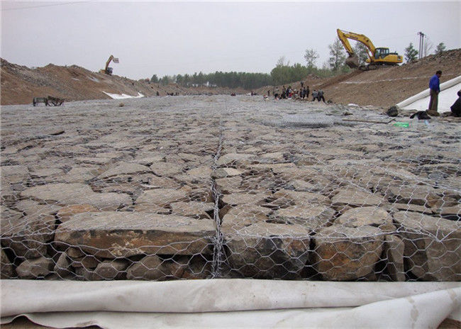 struttura monolitica della scatola del gabbione galvanizzata 2x1x1m per stabilizzazione di terra 2