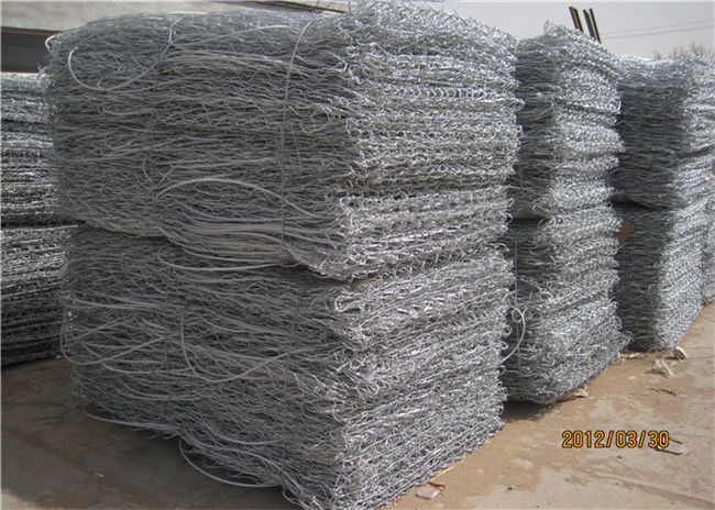 Il gabbione 100x100x100mm di Al Coated Hexagonal Wire Mesh dello Zn di Galfan ha galvanizzato 0
