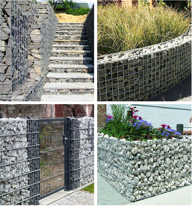Gabbione saldato rivestito di plastica Mesh Baskets 5,5 Dia Heavy Duty di HBGB 1x2 2