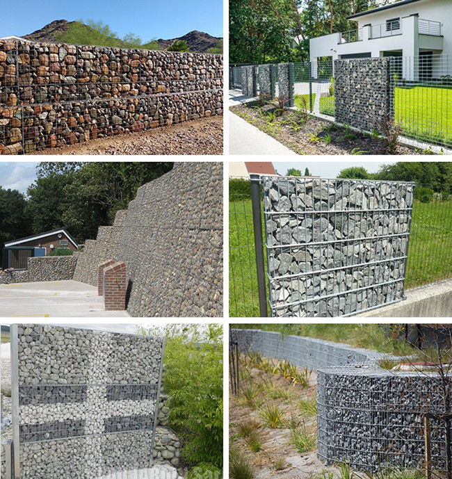 maglia 5 millimetro Dia Wall Garden Edging del gabbione saldata lunghezza di 4.0x1.0x0.5M 3m 1