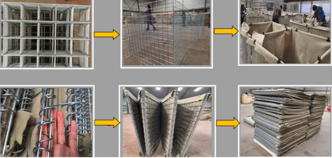 Barriera protetta contro le esplosioni 5.0mm Dia Welded Gabion Box del bastione di Hesco della parete di protezione 0