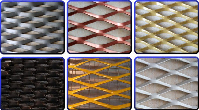 copertura di alluminio decorativa architettonica di 6mm Diamond Mesh Sheet For Curtain Wall 2