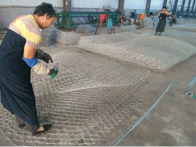 Il PE della flessione ha ricoperto il controllo delle inondazioni esagonale di Mesh Baskets HBGB del gabbione del PVC 2