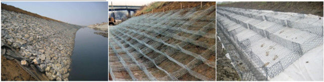 Permeabilità galvanizzata immersa calda di Mesh Basket 0.3m 4m del gabbione per la sponda del fiume 1