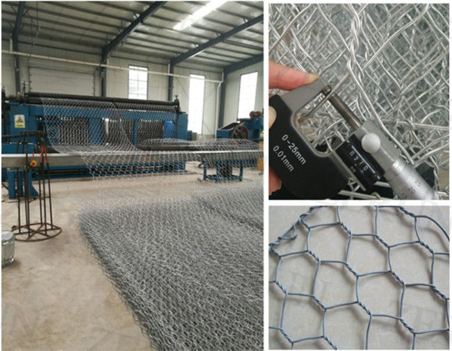 Q195 ha galvanizzato il cavo Mesh Retaining Wall di Galfan tessuto scatole del gabbione 0