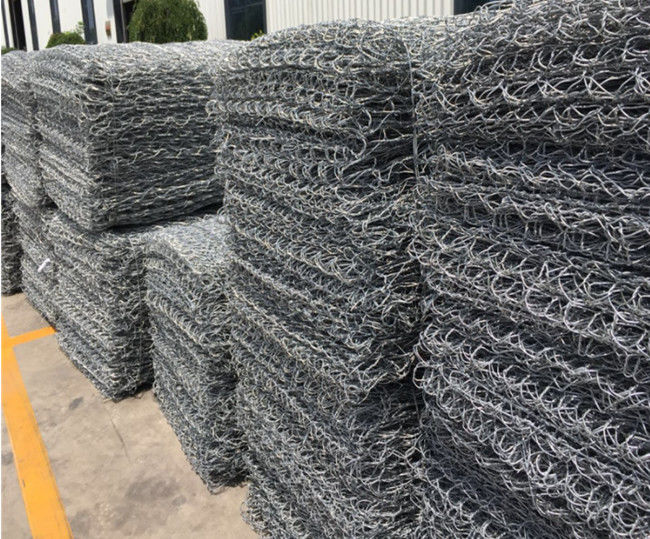 il PVC galvanizzato immerso caldo di 2x1x0.5m ha ricoperto il controllo delle inondazioni di verde della scatola del gabbione 1