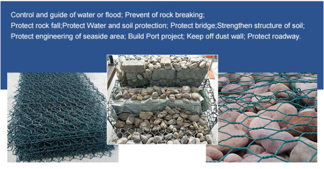 La scatola galvanizzata immersa calda esagonale 270g/M2 del gabbione del rivestimento di sostegno zinca rivestito 0