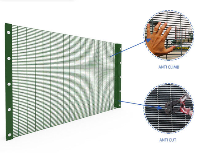 verde 3" di Mesh Fence RAL 6005 di salita di alta sicurezza di 2.3m anti X0.5 " X8 0