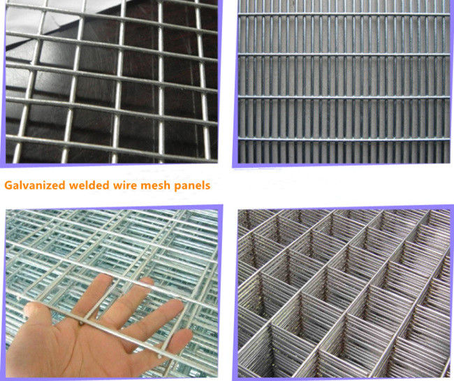 Filo zincato Mesh Sheets Panels dell'argento 2×2in 2×4 BWG 13 2.11mm ad alta resistenza 3