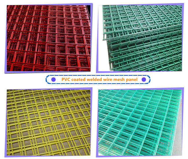 Il PVC giallo di 6m ha ricoperto il foro di quadrato saldato galvanizzato di Mesh Panels Q195 del cavo 0