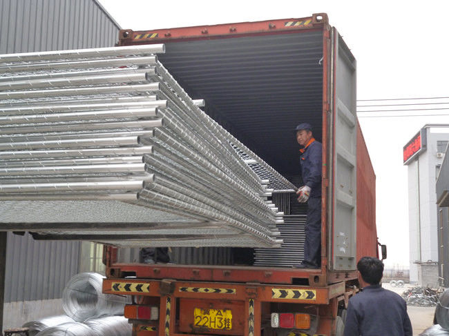 Recinto galvanizzato Panels Chain Link della costruzione del metallo 75x75mm 6x12ft 2