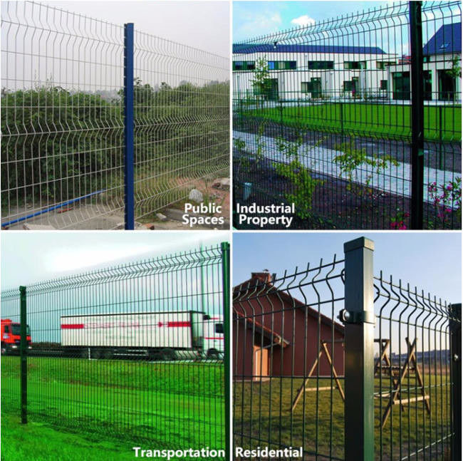 triangolo 3d che piega la strada principale del PVC Mesh Fencing Curved Iron For 2