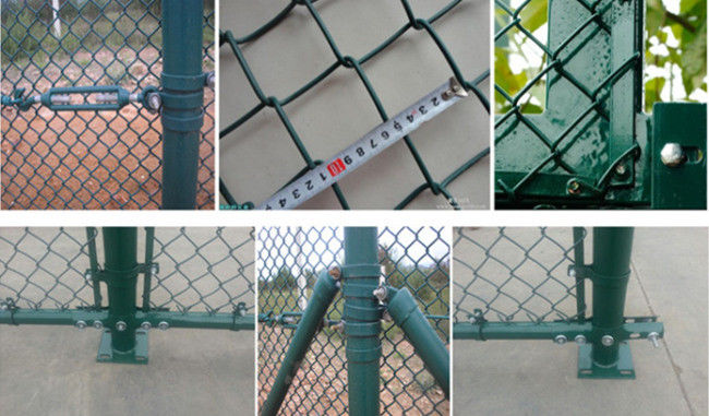 il PVC di 5mm - di 1.2mm ha ricoperto il recinto di filo metallico del ciclone di Diamond Mesh 6m For Basketball Court 1