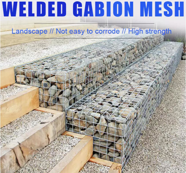 3m x 1m x protezione di Mesh Galvanized For River Bank del gabbione saldata 1m 0