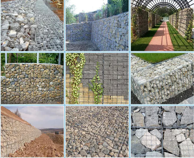 La parete di pietra delle gabbie ha saldato il foro del calibro di cavo di Mesh Gabion 4mm 5x5 cm 2