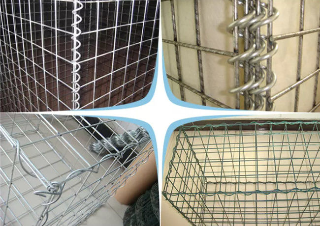 La parete di pietra delle gabbie ha saldato il foro del calibro di cavo di Mesh Gabion 4mm 5x5 cm 1