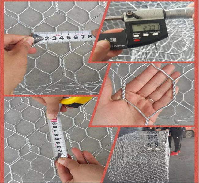 struttura monolitica della scatola del gabbione galvanizzata 2x1x1m per stabilizzazione di terra 0