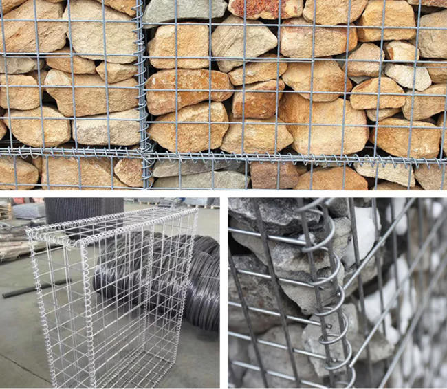 il muro di sostegno del filo di acciaio di 3mm ha galvanizzato la scatola saldata del gabbione 0