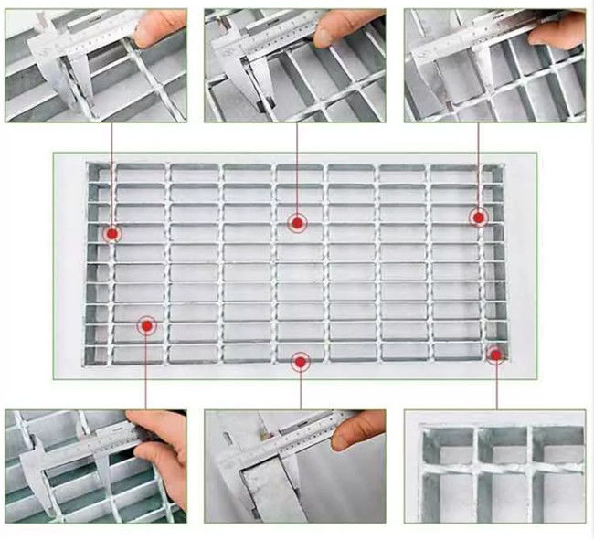 Anti slittamento galvanizzato 32x5mm Antivari della grata d'acciaio seghettato strada privata dentata 1