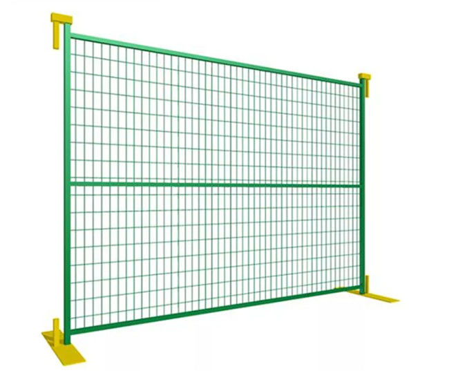 Recinto temporaneo galvanizzato giallo Panel With Clips della costruzione del Canada e base 0