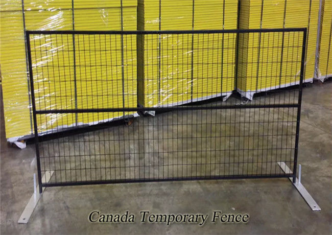 Recinto temporaneo galvanizzato giallo Panel With Clips della costruzione del Canada e base 1